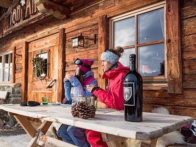 Skihütten rund um die Panoramabahn